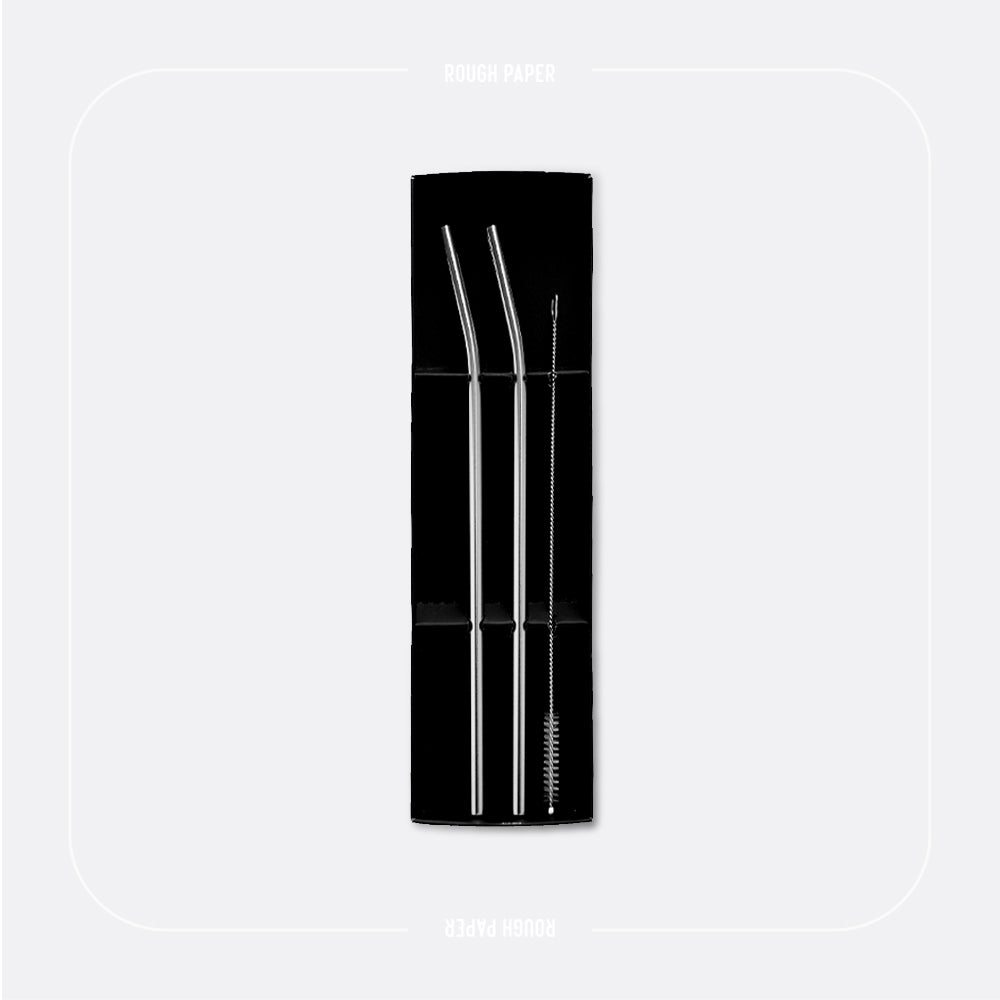 STAINLESS STEEL STRAWS WITH CLEANING BRUSH SET 日本製 · 環保不鏽鋼飲管連清潔刷套裝
