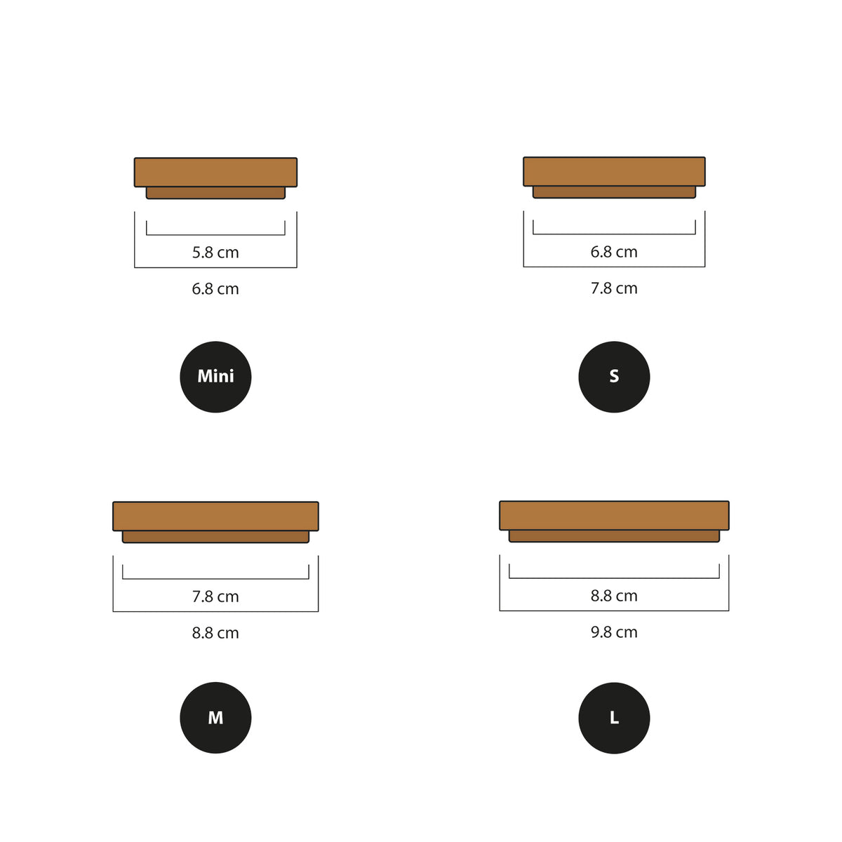 Rough Paper Cherry Wooden Lid for Snow Peak Cup / Mug