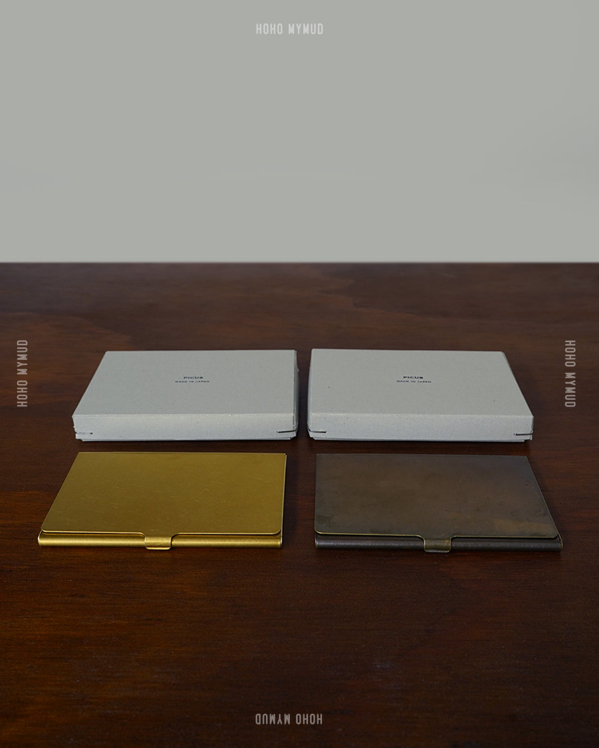 Picus Brass Card Case Made in Japan Brass Business Card / Card Holder
