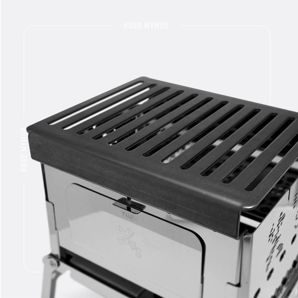 SHO’S B-6 STAINLESS STEEL FOLDING BARBECUE STOVE 笑’s B-6君不鏽鋼燒烤爐 / 4件組合裝