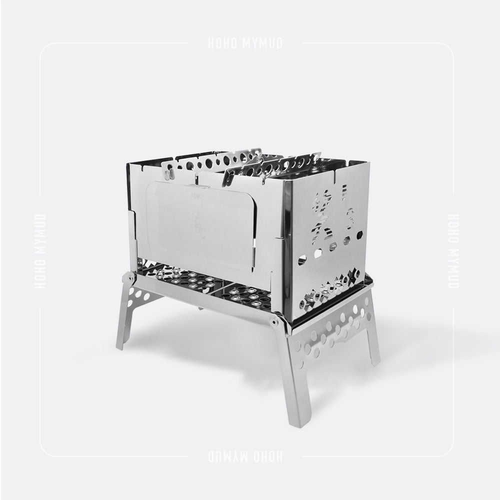SHO’S B-6 STAINLESS STEEL FOLDING BARBECUE STOVE 笑’s B-6君不鏽鋼燒烤爐 / 4件組合裝