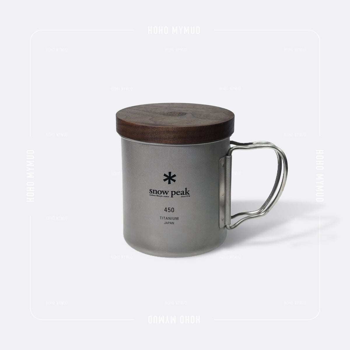 BLACK WALNUT · WOODEN LID FOR SNOW PEAK CUP & MUG 香港製 · 雪峰鈦杯適用 · 黑胡桃木杯蓋