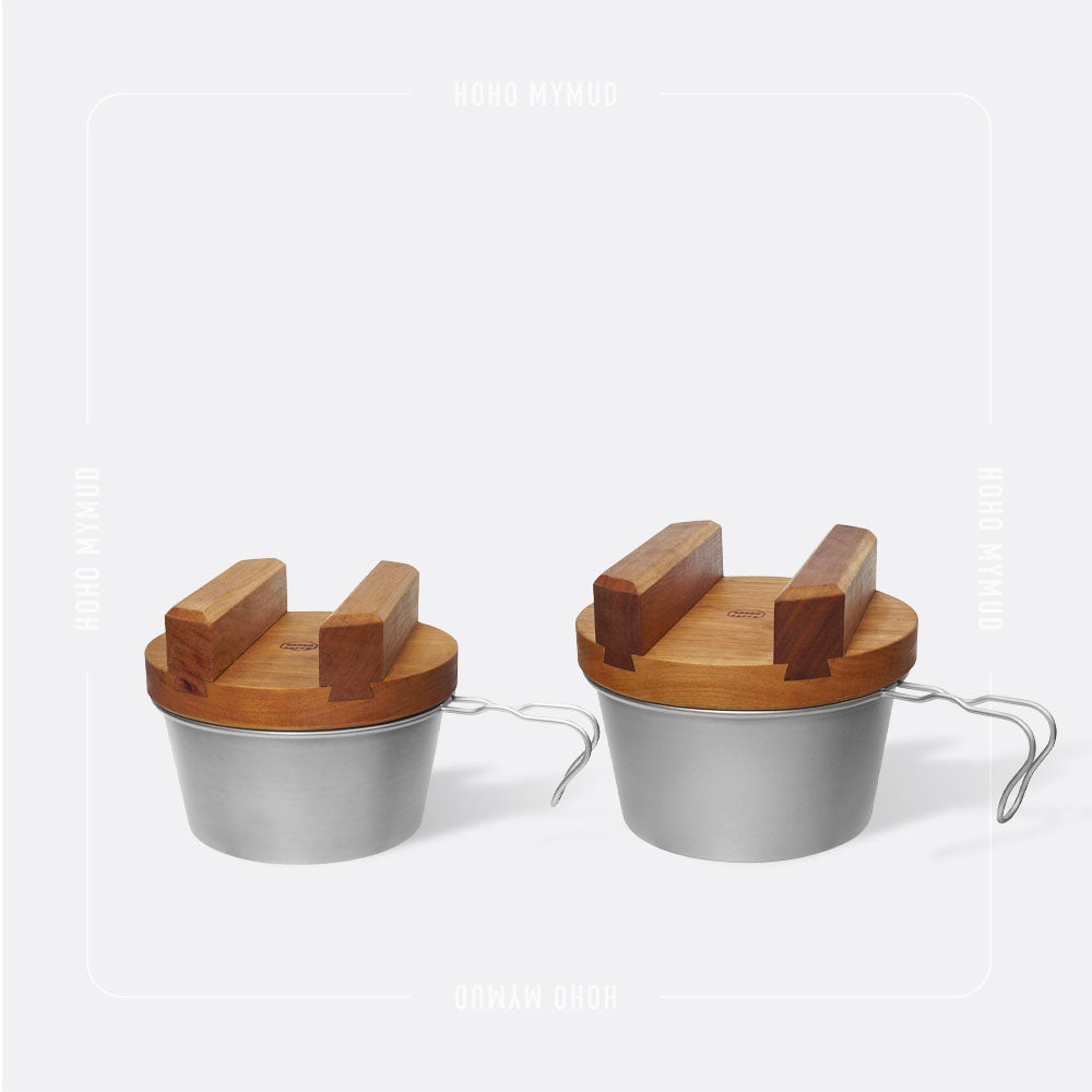 Rough Paper Cherry Wood Lid for Sierra Cup 480 / 600 American Cherry Wood Kettle Lid