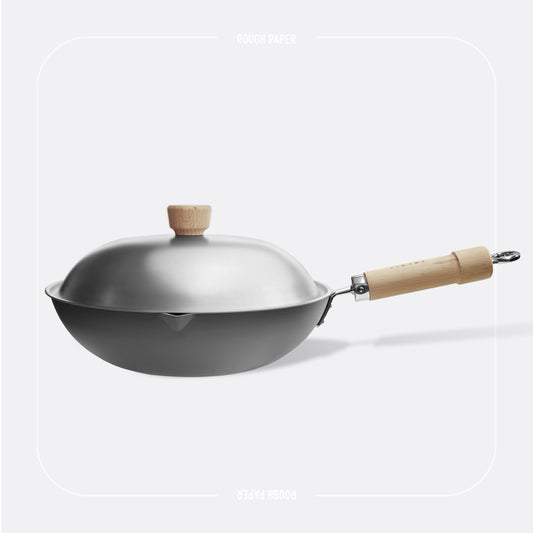 RIVER LIGHT 極SONS COCOPAN IRON FRYING PAN 日本製 · 窒化鐵深型炒鍋 · 中華鍋 · 鐵鑊 28cm