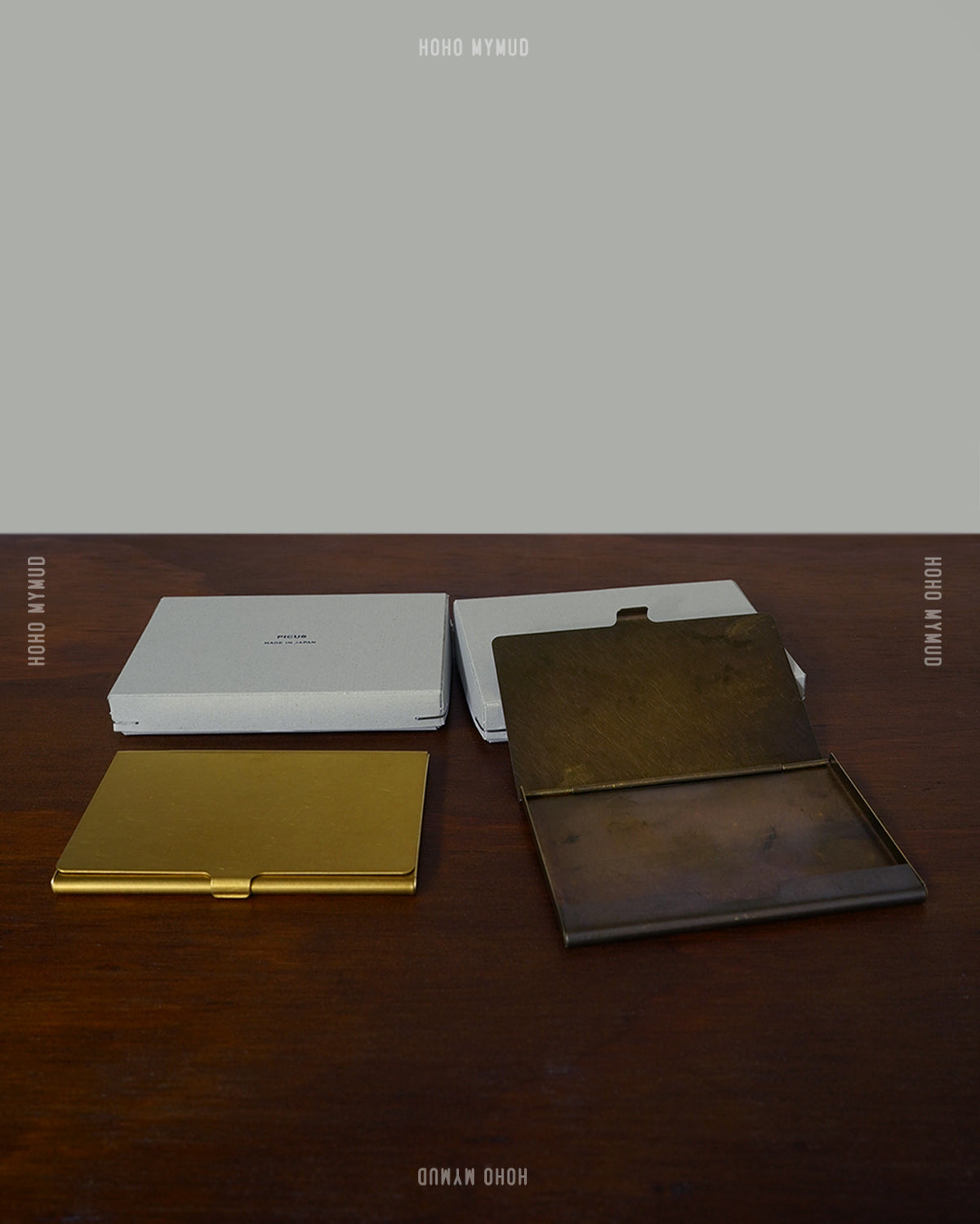 Picus Brass Card Case Made in Japan Brass Business Card / Card Holder