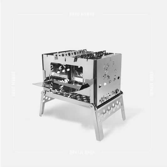SHO’S  B-6 STAINLESS STEEL FOLDING BARBECUE STOVE 笑’s B-6君不鏽鋼燒烤爐 / 4件組合裝