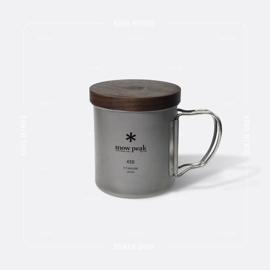 BLACK WALNUT · WOODEN LID FOR SNOW PEAK CUP & MUG 香港製 · 雪峰鈦杯適用 · 黑胡桃木杯蓋