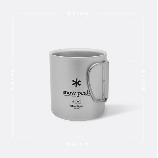 SNOW PEAK TI-DOUBLE 450 MUG 超輕鈦金屬製 · 雙層保溫杯