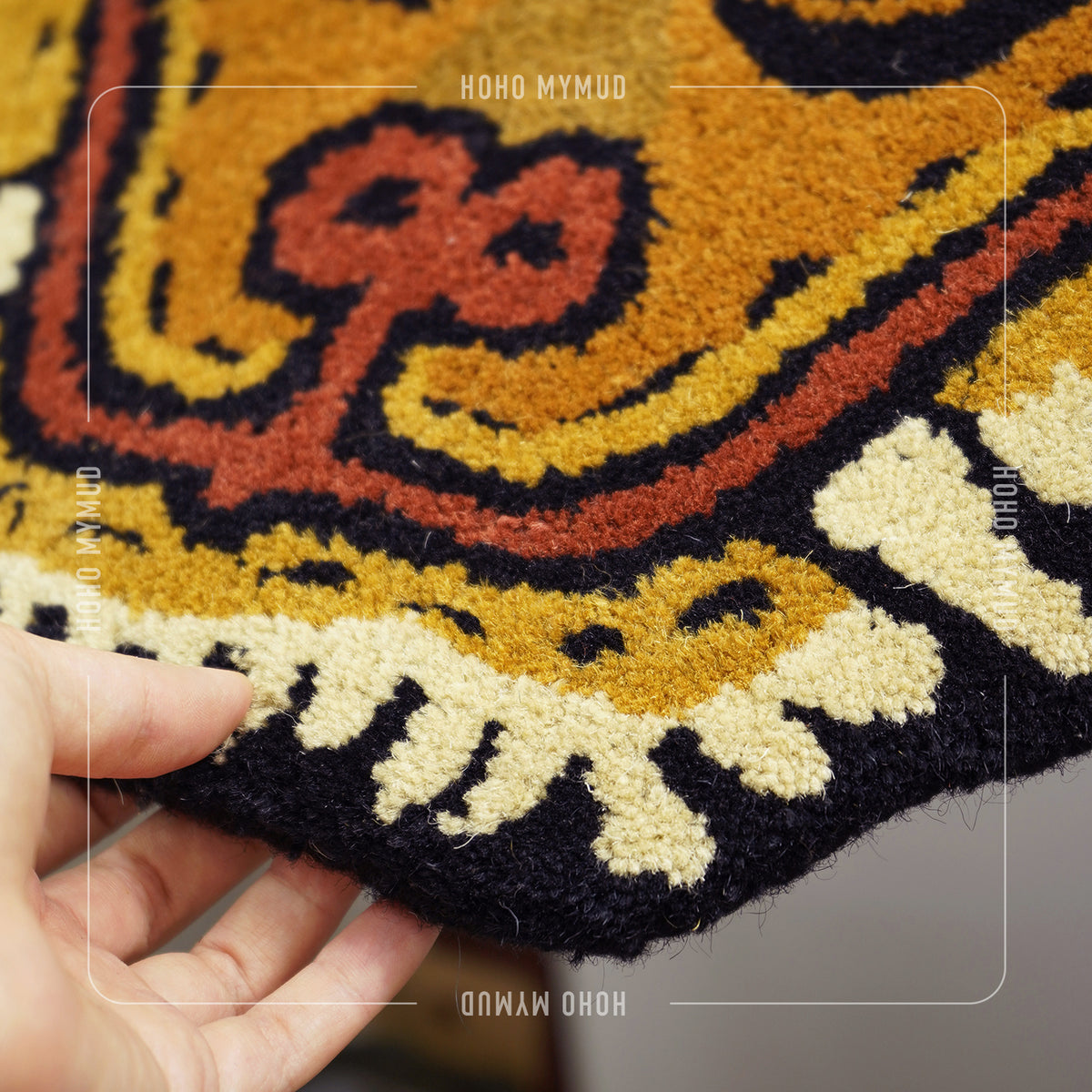 HANDCRAFT TIGER RUG 手工編織西藏老虎羊毛地墊 / Medium size