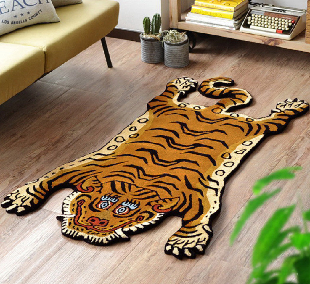 HANDCRAFT TIGER RUG 手工編織西藏老虎羊毛地墊 / Medium size