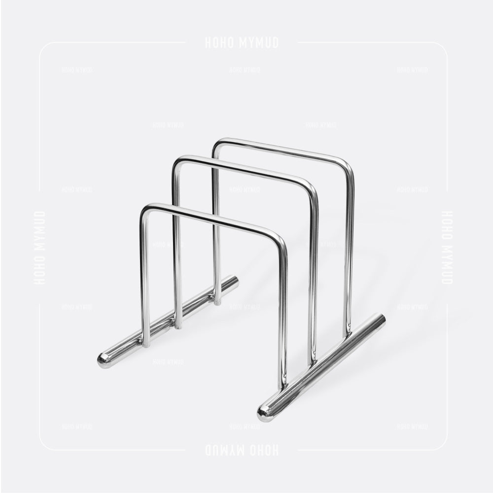 Stainless Steel Cutting Board Stand (holds 2 boards), Made in Japan